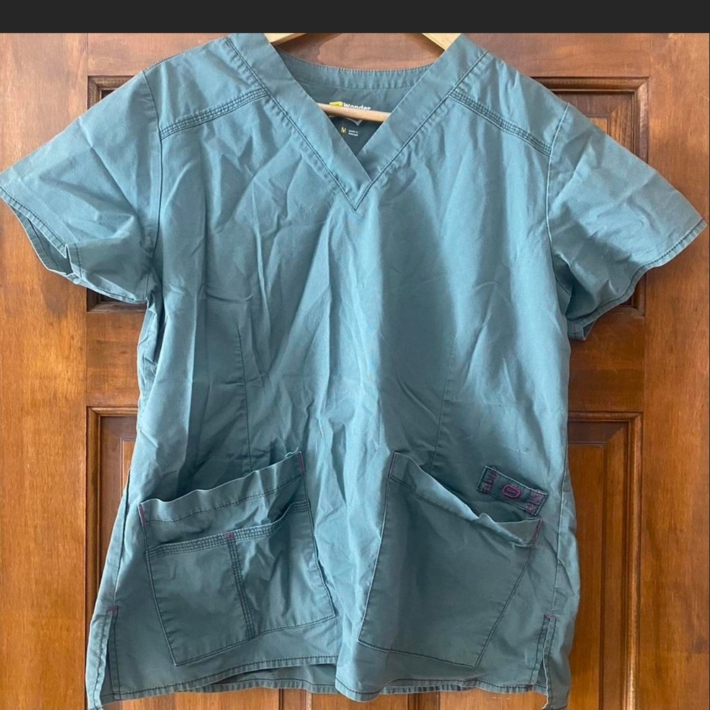 WonderWink Women's Blue Scrub Top